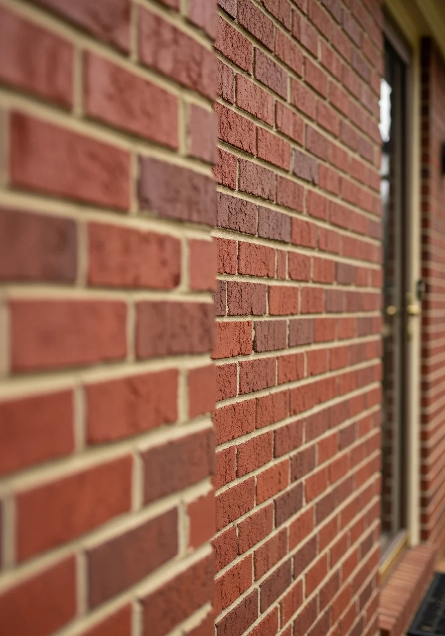 Close-up of well-maintained brick exterior and front entrance of a Rockdale County residential property.